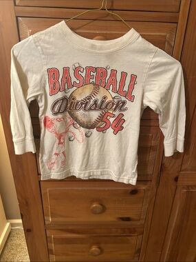 The Children's Place Cream Baseball Graphic Long-Sleeve Tee
